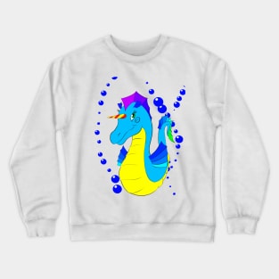 Sea horse unicorn. Mermaids love them :) Crewneck Sweatshirt